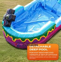 Toboggan aquatique gonflable commercial 2026 de 19 pieds, double piste, pour les fêtes et les entreprises