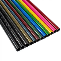 Tige télescopique en fibre de carbone 10-100 mm DE, paroi de 1 mm, tube de tirant haute performance pour équipement extérieur