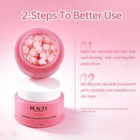 Crème Visage Coréenne OEM ODM Hydratante, Éclaircissante, Anti-Âge au Collagène Rose et PDRN en Capsules