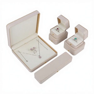 Gold Joyero Satin Printed High End Custom PU Leather Ring <b>Necklace</b> Pendant <b>Jewelry</b> Packaging <b>Boxes</b> <b>Jewelry</b> Gift Box - Product Image 4