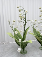 Bunga dekorasi panggung dekorasi pernikahan buatan kertas raksasa Lily of the Valley untuk dijual