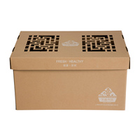 EW-cajas de cartón corrugado con diseño de agujeros, cajas de almacenamiento con asas para documentos, venta al por mayor