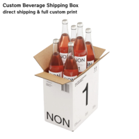 Boîtes en carton ondulé imprimées en couleur personnalisées, cartons antichoc pour la protection des bouteilles en verre lors de l'expédition