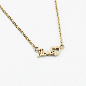 สร้อยคอชุบทอง18 <span class=keywords><strong>K</strong></span> ตัวอักษรภาษาอังกฤษระเบิดรัก - Product Image 3