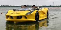 Jet ski flottant électrique pour 5 personnes, bateau en LLDPE non gonflable