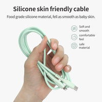 MFi proveedor de fábrica colorido Pd 60W Usb C líquido suave silicona 480Mpbs Transferencia de fecha Cables de carga rápida para Iphone Ipad Ipod