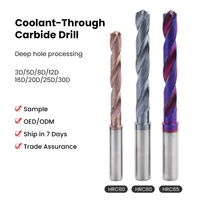Foret en carbure de cobalt 3D 5D avec canal de refroidissement interne 4 mm pour trous profonds, pour usinage CNC de précision des métaux