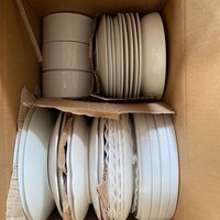 Cartons en gros de vaisselle en céramique blanche mélangée pour restaurant, hôtel, maison, salle à manger