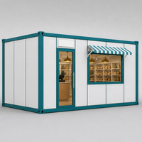 20ft Stahlkonstruktion Einzelhandels-Verkaufsstand Kiosk Kostengünstiges Versetzbares Schnell Montierbares Flat-Pack Containerhaus Modernes Design 5