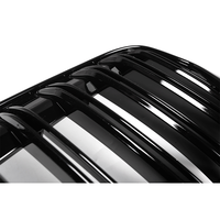 Pour BMW X1 F48 F49 LCI 2019+ Grille de calandre avant à double lamelles en ABS noir brillant moulée par injection
