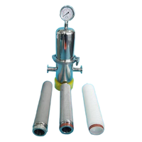 Boîtier de filtre mono-élément de précision en acier inoxydable SS316L, équipé d'un élément filtrant pour la filtration des systèmes chimiques, faible libération de particules