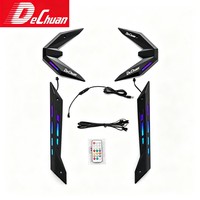 Lumières RGB télescopiques extensibles en métal, panneau LED Mecha pour station de jeu de bureau