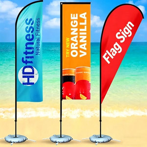 Drapeaux de plage en forme de larme, bannières volantes à plumes, impression personnalisée de logo simple ou double face, publicité extérieure, promotion, exposition - Product Image 6