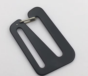 Mousqueton triangulaire en aluminium noir 50x25mm pour sangle de fixation, équipement de quincaillerie pour kayak, annexe, yacht et bateau - Product Image 4