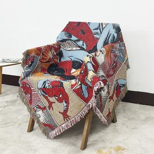 MOQ 1PS Custom Anime Patterned Tapestry Blanket with Spider-Man Anime Tapestry Throw Blanket Animal Blanket <strong>Hoodie</strong> - Product Image 2