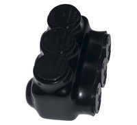 Conectores de Cable Eléctrico Negros UL QMS-S500-3, Conectores Multi-Tap Aislados, Terminales LUG de Entrada de un Solo Lado, UL y No UL