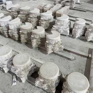 Haute qualité sculpté à la main en marbre naturel colonne <span class=keywords><strong>capital</strong></span> personnalisé pierre pilier haut pour la décoration de la maison - Product Image 3