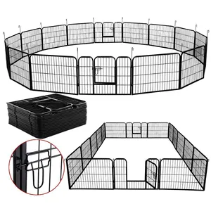 Folding Foldable Steel Metal Pet Dog Play Pen Playpen Cage Pet Dog Fence for Dog Play Exercise
