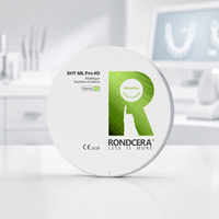 Bloc de zircone dynamique multicouche Rondcera 11 couches, céramique de transition pour la restauration de ponts en cantilever, Fresadora Dental 4D