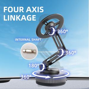 Duradero 360 °   Soporte Magnético Giratorio para Teléfono con Ventosa Nano, Plegable y Extensible, Universal para Coche, Salpicadero y Escritorio - Product Image 2