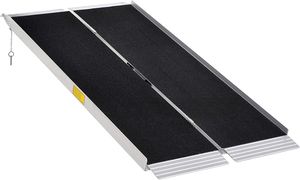 Nueva rampa de aluminio ZAP2511M con plataformas delantera y trasera para sillas de ruedas y motocicletas, de aleación de aluminio. - Product Image 5