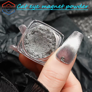 Galaxy Crystal Magnetic Cat Eye Nail Powder Wide Beam Shimmer <b>Mirror</b> Chrome Pigment Dust for Luxury Salon Manicure Available OEM - Product Image 1