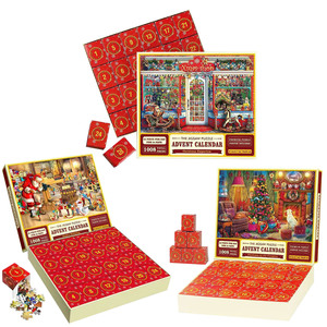 Calendrier de l'Avent en forme de puzzle, 1008 pièces, puzzle de compte à rebours de Noël pour enfants et adultes - Product Image 1