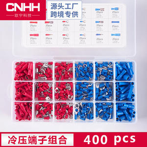 Kit de terminales de crimpado Ouqin de 400 piezas, conectores de empalme en caja de 25 mm y 6 AWG para reparación de cableado eléctrico - Product Image 4