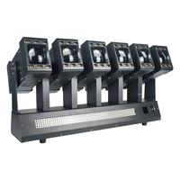 Barre de lumière à faisceau matriciel LED RGBW DMX double face à rotation infinie 12x80W avec stroboscope, 2 angles de faisceau, IP20 pour événements scéniques et clubs