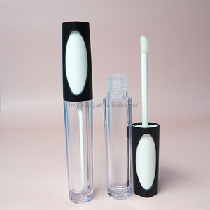 Tubes de gloss à lèvres vides personnalisés avec capuchon noir, conteneur transparent pour gloss, emballage cosmétique pour huile à lèvres avec applicateur - Product Image 1