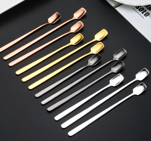 Cuchara para hielo DFS1114 personalizada de acero inoxidable SUS304, SS430, SS410 opcional, mango largo, disponible en 13 cm, 15 cm y 17 cm. - Product Image 5