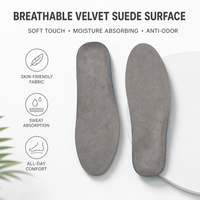 Semelles intérieures de sport confortables en gel TPU respirant, unisexes, absorption des chocs, inserts de remplacement pour chaussures de sport