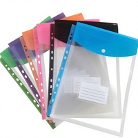 Portadocumentos Transparente A4, 11 Orificios, Bolsillos Perforados de PP, Carpetas Expandibles, Formato Hojas Sueltas, Impresión UV