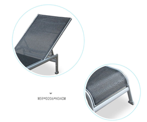 แปรงอลูมิเนียมปรับลานเฟอร์นิเจอร์พัดลมอากาศชายหาดเลานจ์เก้าอี้พักผ่อนกลางแจ้งเก้าอี้อาบแดด - Product Image 5