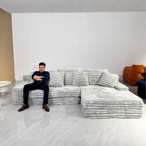 Divano Letto Sezionale in Tessuto Compresso Gigante, Design Moderno Pieghevole e Staccabile con Schiuma ad Alta Densità per Uso Domestico - Product Image 3