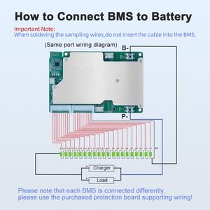 XJスマート<span class=keywords><strong>BMS</strong></span> 4S-20S 12V-80V 30A 40A 50A 60A 8S 14S 15S 16S 19S 36V 72V RS485 UART BTバランスNTC LifePO4 NMCナトリウムイオンリチウム - Product Image 4