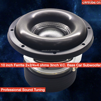 Subwoofer de voiture 10 pouces FS 28Hz, basses puissantes, haut-parleur de compétition, subwoofer de voiture robuste 12 pouces 2400W de crête SPL, 1200W RMS
