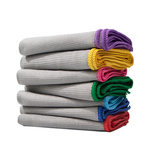 Paño de limpieza absorbente y grueso hecho a medida para pulir vidrio y espejos, paño rectangular de color sólido para lavar platos. - Product Image 1