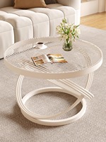 Nouvelle table basse en verre de style moderne et luxueux 2026 pour petit appartement, mobilier de salon, usage domestique, ronde