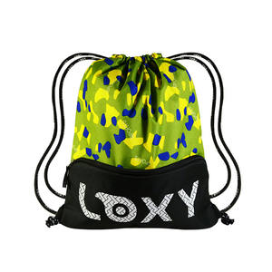 Bolsa de polvo de nailon impermeable de bolsillo para gimnasio con logotipo estampado en blanco algodón grande para gorra sombreros de zapatos bolsa de almacenamiento con cordón - Product Image 1