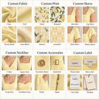 Mini-robe personnalisée pour femme en crêpe, coupe ajustée, col carré, boutons décoratifs, sans manches, coupe trapèze, décontractée
