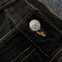 YAXI OEM Jeans Baggy Noir Délavé Personnalisé Coupe Ballon Ample Jambe Large Streetwear en Denim pour Homme