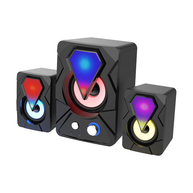 Desktop Audio Home Set Multi Media Computer PC Speakers 2.1 Subwoofer Theatre System Blue Tooth Speaker Woofer