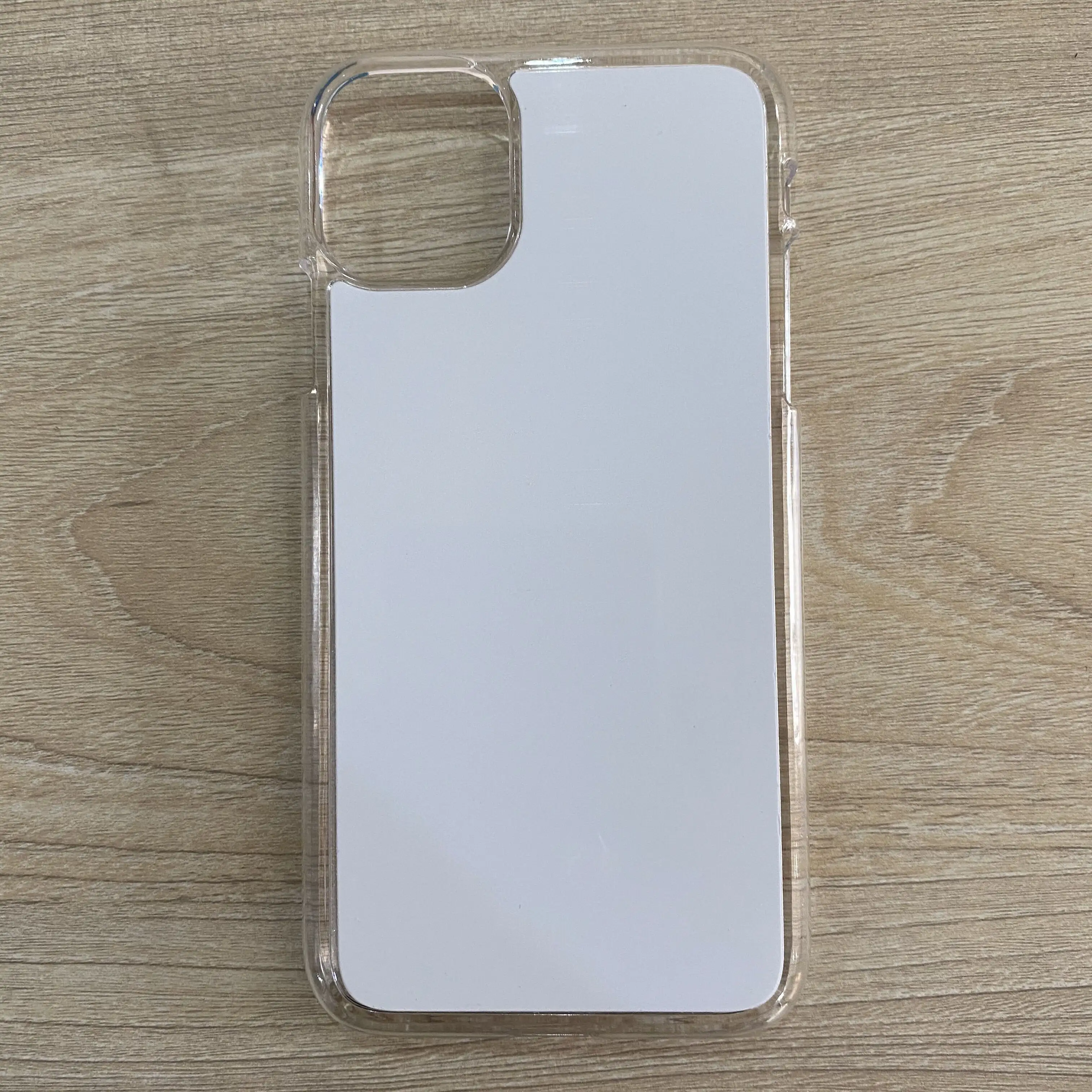 कस्टम सेल आईफ़ोन केस 14 स्पष्ट पारदर्शी धातु शीट सम्मिलित करें iPhone 11 के लिए खाली 2 डी सबलिमिनेशन फोन केस
