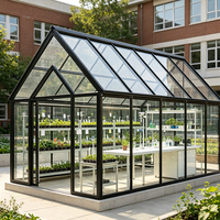 Kits de véranda en verre préfabriqués HUACAI en gros, à monter soi-même, avec structure en aluminium pour l'aménagement de patio extérieur