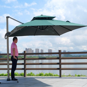 Paraguas de restaurante de alta calidad, paraguas para exteriores, paraguas de <span class=keywords><strong>Patio</strong></span> doble personalizado moderno con impresión de logotipo - Product Image 5