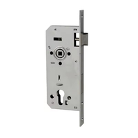 Serrure à mortaise moderne pour marché du Moyen-Orient 8545 avec corps de serrure à roulement, plaque en acier inoxydable et loquet en zinc pour porte en bois