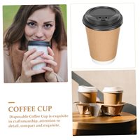 Gobelets en papier compostables personnalisés imprimés, 4oz-16oz, pour boissons chaudes, contenants alimentaires, double paroi, biodégradables, vente en gros