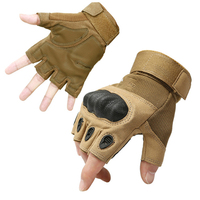 Gants tactiques mi-doigts de haute qualité pour usage extérieur, en microfibre, unisexe