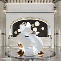 Vincentaa Sculpture en métal spirale décorative personnalisée d'art moderne d'hôtel